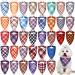 30 Pieces Dog Bandana Plaid Pet Bandana Checked Dog Bib Scarf Adjustable and Washable Dog Triangle Scarf Dog Kerchiefs Dog Handkerchiefs for Small to Medium Dog Puppy Cat (Cute Style)