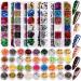 Nail Art Designs for Nails, Nail Foil Sticker, Nails Gems and Rhinestones, Nail Art Fruit Slices , Chunky Glitter, Nail Sequins Laser Star, Holographic Sparky Mixed Heart,Nail Decorations Set B