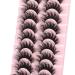wiwoseo False Eyelashes Natural Styles Faux Mink Lashes Fluffy 3D Effect Fake Eyelashes 10 Pairs Pack