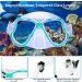 JARDIN Dry Snorkel Set | Panoramic View Anti-Fog Diving Mask | Free Breathing & Adjustable Strap | Professional Snorkeling Gear for Adults | Teal - Buy Online on SooperMarket.com