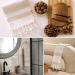 Ruvy Home Basics Turkish Hand Towels Set of 2 - 18x40 Cotton Bathroom & Kitchen Towels - Beige Modern | Perfect for Bathroom, Kitchen, Yoga, Gym - 2 Pack - Buy Online on SooperMarket.com