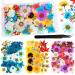 110 Pieces Dried Pressed Flower Leaves with Box and Curved Tweezers Set Assorted Natural Daisy Flowers DIY Real Dry Flowers for Candle Decoration  Resin Epoxy  Jewelry Crafts Making