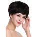 Buy WIG ME UP RGH-6994-HH-1B Human Hair Short Bob Wig - Black Wavy Ladies Wig with Combs | International Shipping Available - Buy Online on SooperMarket.com