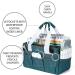 JJRING Craft Organizer Tote Bag - Bluish Green Art Storage Caddy with Multiple Pockets - Small Sewing Bag for Craft, Scrapbooking, School, Medical, and Office Supplies Storage - Buy Online on SooperMarket.com