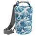 Skog  Kust DrySk Waterproof Floating Dry Bag with Exterior Zippered Pocket | for Kayaking, Rafting, Boating, Swimming, Camping, Hiking, Beach, Fishing | 10L & 20L Sizes 5 Liter Waves 5L
