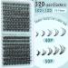 TOOCHUNAG Individual Lashes 40D+50D 320 Clusters Lash Extension - Natural Fluffy Eyelashes for DIY Home Extensions - Buy Online on SooperMarket.com