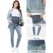 PACBREEZE Women's Maternity Jeans XL - Light Blue High Waist Denim Skinny Pants - Buy Online on SooperMarket.com