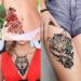 VANTATY 54 Sheets Large Watercolor Temporary Tattoos - Tribal Wolf Lion Tiger Owl Flower Designs for Men and Women - Long Lasting Fake Tattoos for Thigh, Arm, and Chest - Buy Online on SooperMarket.com