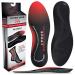 Arch Support Insoles for Men & Women by Physix Gear Sport (Full Length) - Best Insoles for Plantar Fasciitis Flat Feet Heel Spurs Sore Foot Overpronation Shin Splints Running (1 Pair) L - UK Mens 9 1/2 - 11 | Womens 10 - 11 1/2 Red/Black - 1 Pair