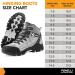 Foxelli Men's Waterproof Suede Hiking Boots - Breathable, Comfortable & Lightweight - Size 9.5 Grey - Buy Online on SooperMarket.com