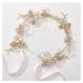 SWEETV Gold Flower-Leaf Bridal Headband | Wedding Hair Accessories for Brides - Buy Online on SooperMarket.com