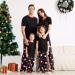 IFFEI Christmas Matching Family Pajamas Set - Letter Print Tops, Plaid Pants Sleepwear for Women Men Kids Baby Pet - Black/Santa Claus - Kids 4-5 Years - Buy Online on SooperMarket.com
