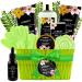 Luxury Spa Bath Gift Set for Women Magnolia & Jasmine Gift Basket with Jojoba Oil Shower Gloves Shower Gel Lotion Body Butter Body Scrub Bath Salt and Bath Bomb in a Wicker Basket