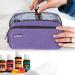 LUXJA Essential Oil Carrying Case - Portable Double-Layer Organizer for 12 Bottles (5ml-15ml) and Roller Bottles - Purple - Buy Online on SooperMarket.com
