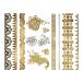 Terra Tattoos Gold Silver Metallic Temporary Tats - 75+ Boho Henna Designs - Waterproof, Non-Toxic, Long-Lasting - Ideal for Beach, Festivals & More! - Buy Online on SooperMarket.com