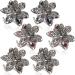 6 Pieces Metal Crystal Rhinestone Hair Claw Mini Jaw Clips Non Slip Exquisite Flower Barrette Vintage Metal Rhinestone Hair Clips Hair Clamp Accessories for Women Girls   3 Colors