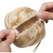 Scrunchies Hair Bun Updo Donut Chignons 100% Remy Clip in Ponytail Extensions Curly Messy Human Hair Bun 613 Bleach Blonde - Buy Online on SooperMarket.com