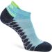 Silver Compression No Show Running Socks - Aqua Large (1 Pair) | Men and Women's Athletic Performance - Buy Online on SooperMarket.com
