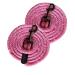 Majestic Ally Pack of 2 Solid Poly Lead Rope for Horses & Livestock 10 Foot Long and 5/8 inch Thick - Replaceable Heavy-Duty Bolt Snap Handmade Soft Broken in Feel (Pink) Pink 10 feet long - Buy Online on SooperMarket.com