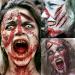 EGMBGM 128+ PCS 28 Sheets Fake Stitches Temporary Tattoos Halloween Makeup Kit For Women Men Adults Kids 3D Zombie Make Up Scary Fake Chucky Scars Tattoo Stickers Wound Cut Blood Face Tatoos Scratches