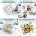 Coiris 10mm Silver Plated Double Beads Caps with Rhinestone Flower Cup - 30PCS for DIY Jewelry Making (HT-1000-1) - Buy Online on SooperMarket.com