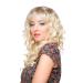 WIG ME UP - Lady's Sexy Ombre Brown Wig with Platinum Tips Curls & Bangs - 55 cm | Shop Now for International Shipping! - Buy Online on SooperMarket.com