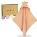 Moyo hooded towel with ears in powder I 75x75cm i toddler & baby bathing poncho made of 100% frote cotton i baby towel with hooded baby bath towel i washable hooded towel baby powder hood with ears