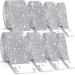 8 Rolls Rhinestone Ribbons Cludoo 8 Yard Silver Self Adhesive Rhinestone Ribbon  Bling Crystal Diamond Ribbon Roll Wrap Glittering Rhinestones Sticker for Decoration Car DIY Arts Crafts Wedding Party Sliver