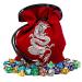Large Dice Bag with 7 Complete Dice Sets | Dragon DND Dice Bag and 49 Polyhedral Dice | Red Dice Bag with Pockets