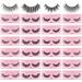 MAGEFY 24 Pairs Faux Mink Eyelashes 4 Style Natural Fluffy False Eyelashes Dramatic Reusable Fake Lashes Pack For Women 24pairs-4style
