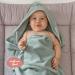 Ehrenkind Hooded Towel - Soft Organic Cotton Baby Bath Towel 100x100 cm in Rose | Perfect Newborn Gift & Essential Baby Equipment - Buy Online on SooperMarket.com