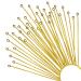 Eye Pins for Jewelry Making | Ship Straight and Unbent (150 Pieces  3 Inches  76mm  22 Gauge) Flat-Head Brass Dressmaker Eyepins | Jewellery Making Kit for Crafting Earrings and Bracelets