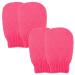 Sibba 2 Pairs Exfoliating Gloves Exfoliating Mitt Body Scrubber for Removing Dirt and Dead Skin Body Exfoliator for Shower Bath Tan Removal Keratosis Pilaris (Red)