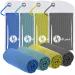 U-pick Cooling Towel(40" x 12") Soft and Breathable Chilly Towel Stay Cooling for Sports,Workout,Fitness,Gym,Yoga,Pilates,Travel,Camping & More Gold/Blue/Jade/Dark Grey