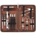 3 Swords Germany Exclusive 16-Piece MANICURE - PEDICURE NAIL CARE set - Brand quality since 1927 BROWN