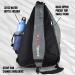 Disc Golf Slinger Bag | Holds 6-12 Discs | Multiple Colors - Black - Buy Online on SooperMarket.com