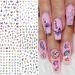 Watercolor Floral and Abstract Nail Stickers - 6 Sheets of Self-adhesive Nail Decals for Women - Flower, Butterfly, and Lady Face Designs - Buy Online on SooperMarket.com