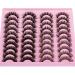 Newcally 20 Pairs D Curl Mink False Eyelashes - Fluffy Natural Look Russian Strip Lashes - Buy Online on SooperMarket.com
