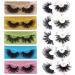 10 Pairs Mink Fluffy 25mm Fake Eyelashes Pack - Long, Thick, Handmade, Reusable - 8D Volume Lashes - Mixed Styles - Bulk Value Set - Buy Online on SooperMarket.com