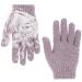 Sibba Exfoliating Gloves for Shower Natural Loofah Bathing Gloves for Body and Face Dead Skin Remover Double Sided Microfibre Shower Body Gloves for Adults and Kids(Purple)