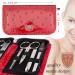 3 Swords Germany - brand quality 8 piece manicure pedicure grooming kit set for professional finger & toe nail care scissors clipper fashion leather case in gift box Made by 3 Swords (004017) RED - OSTRICH IMITATION - Buy Online on SooperMarket.com