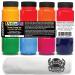 Jacquard Versatex Screen Printing Ink Set - Fabric Paint - Bundled with Moshify Print Test Cloth