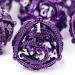 Metal DND Dice Set - Unique Round Hollow Orb Design for Better Rolling - Beautiful Dragon Metal Dice Set for Role Playing Games (RPG) - Stunning D&D Dungeons and Dragons Dice Set (Purple) Purple Dragon