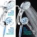 High Pressure 6-in-1 Aquassage by AquaCare - 76-mode Combo Showerhead with Hand Shower, Body Brush, Hair Brush & Arm in One! Stainless Steel Hose, Brush Holder - All-Chrome - Buy Online on SooperMarket.com