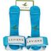 LEVIERO Gymnastics Grips for Girls - Narrow Nippers Soft Leather Dowel Hand Grips with Velcro Wrist Straps and Adjustable Finger Holes  for All Ages  Pink  Aqua and White 0 Aqua - Buy Online on SooperMarket.com
