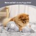 PetPrime Dog Heartbeat Plush Rabbit Toy with Warmer Bag - Anxiety Relief for Puppy Dogs | Gray Animal Print - Buy Online on SooperMarket.com