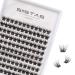 Individual Lashes Cluster Lashes D Curl 120 Cluster 12mm DIY Eyelash Extension False Lashes Individual Natural&Mega Styles Soft for Personal Makeup Use at Home (08-12mm) W08# (12mm)