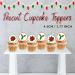 PRECUT Christmas Poinsettia Holly Cupcake Toppers Christmas Edible Holly Cake Decorations Christmas Cake Topper Xmas Cupcake Decoration Poinsettia Cake Decorations (12) - Buy Online on SooperMarket.com