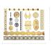 Terra Tattoos Gold Metallic Temporary Tats - 75+ Boho Henna Designs with Feathers, Tribal Elephants - Waterproof, Nontoxic, Long Lasting - Ideal for Beach, Festivals & More! - Buy Online on SooperMarket.com