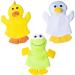 Happy Bathing Fun: 3-Pack Animal Motif Washing Gloves - Duck Penguin & Frog - Perfect Bath Accessories for Babies & Kids Includes Mini Gift! - Buy Online on SooperMarket.com